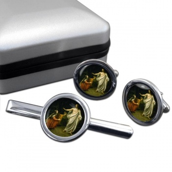 The Resurrection Round Cufflink and Tie Clip Set