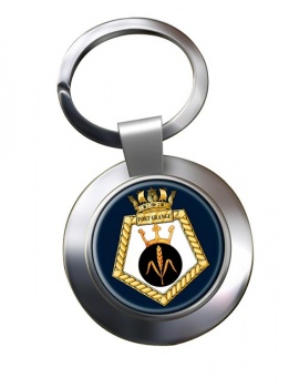RFA Fort Grange (Royal Navy) Chrome Key Ring