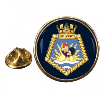 RFA Fort Langley (Royal Navy) Round Pin Badge