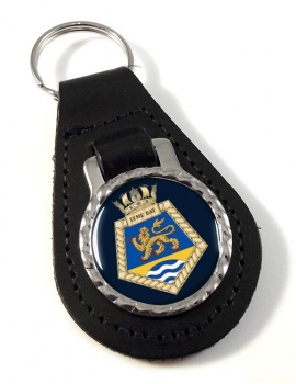 RFA Lyme Bay (Royal Navy) Leather Key Fob