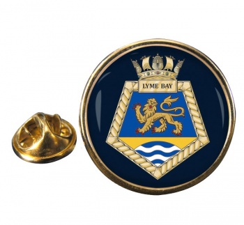 RFA Lyme Bay (Royal Navy) Round Pin Badge
