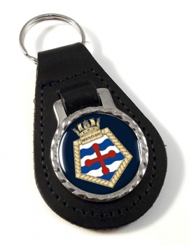 RFA Mounts Bay (Royal Navy) Leather Key Fob
