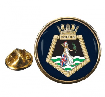 RFA Wave Ruler (Royal Navy) Round Pin Badge