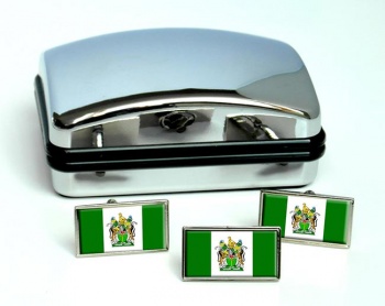 Rhodesia Flag Cufflink and Tie Pin Set