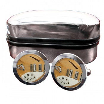 Rickenbacker Guitar Round Cufflinks