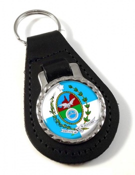 Estado de Rio de Janeiro (Brazil) Leather Key Fob