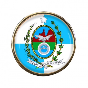 Estado de Rio de Janeiro (Brazil) Round Pin Badge