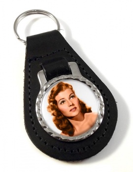Rita Hayworth Leather Key Fob