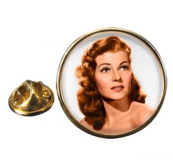 Rita Hayworth Round Pin Badge