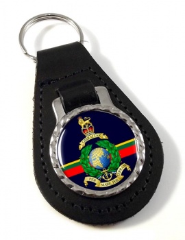 Royal Marines Leather Key Fob