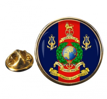 Royal Marines Band Service Round Pin Badge