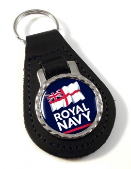 Royal Navy Leather Key Fob