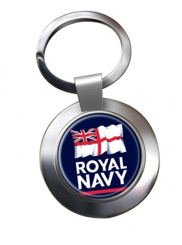 Royal Navy Chrome Key Ring