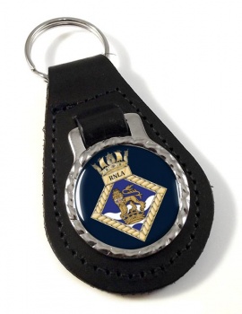 Royal Navy Leadership Academy RNLA Leather Key Fob