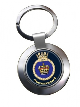 Royal Navy Police RNP Chrome Key Ring