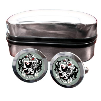 Roberts Coat of Arms Round Cufflinks