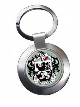 Roberts Coat of Arms Chrome Key Ring