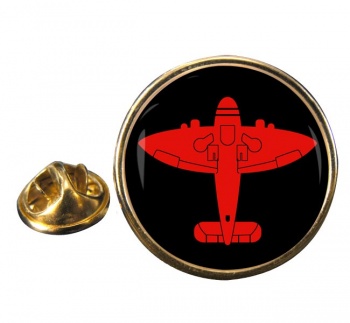 ROC Red Spitfire (Royal Air Force) Round Pin Badge