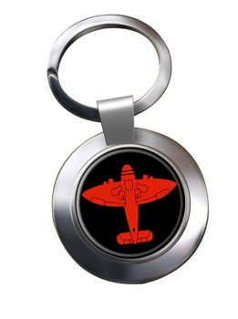 ROC Red Spitfire (Royal Air Force) Chrome Key Ring