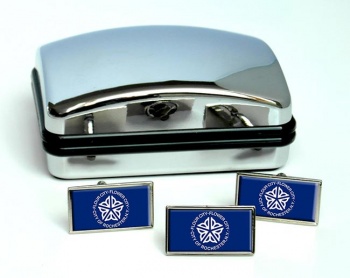 Rochester NY Flag Cufflink and Tie Pin Set