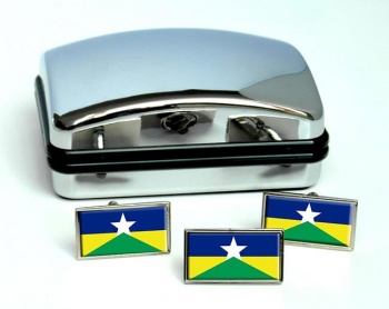 Rondonia (Brazil) Flag Cufflink and Tie Pin Set
