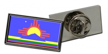Roswell NM Flag Pin Badge