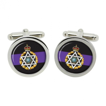 Royal Army Chaplains' Department (Jewish), British Army CR Cufflinks in Chrome Box