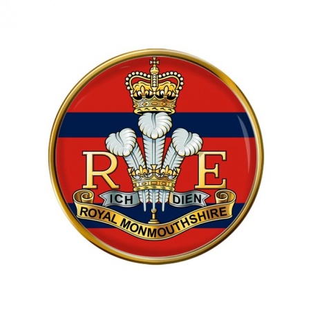 Royal Monmouthshire Royal Engineers (R Mon RE), British Army ER Pin Badge