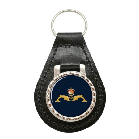 Royal Navy Submarine Service ER Leather Key Fob