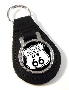 Route 66 Leather Key Fob
