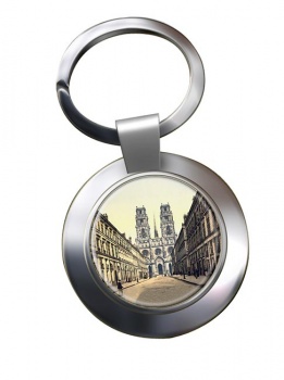 Rue Jeanne d'Arc Orleans France Chrome Key Ring