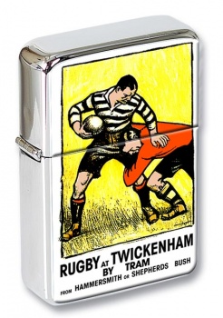 Old Rugby Poster Flip Top Lighter