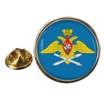 Russian Air Force Round Pin Badge