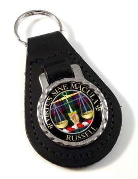 Russell Scottish Clan Leather Key Fob