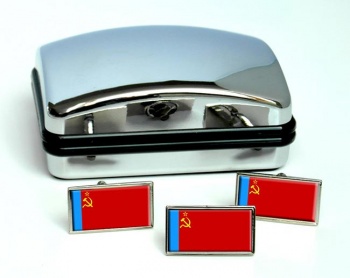 Russian Soviet Flag Cufflink and Tie Pin Set