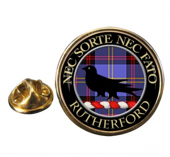 Rutherford Scottish Clan Round Pin Badge