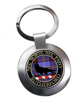 Rutherford Scottish Clan Chrome Key Ring