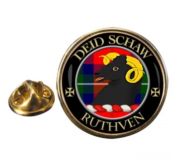 Ruthven Scottish Clan Round Pin Badge
