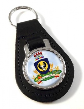 South Australia Coat of Arms Leather Key Fob