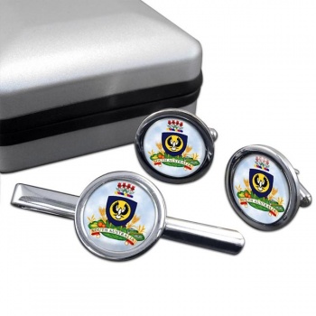 South Australia Coat of Arms Round Cufflink and Tie Clip Set