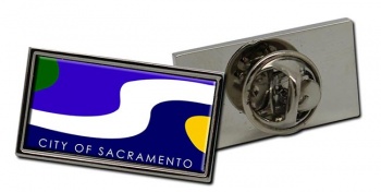 Sacramento CA Flag Pin Badge