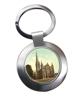 Salisbury Cathedral Chrome Key Ring