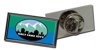 Salt Lake City UT Flag Pin Badge
