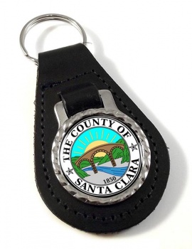 Santa Clara County CA Leather Key Fob