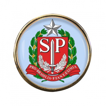 Estado de Sao Paulo (Brazil) Round Pin Badge