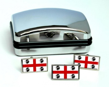 Sardinia Sardegna (Italy) Flag Cufflink and Tie Pin Set