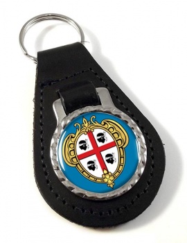 Sardinia Sardegna (Italy) Leather Key Fob