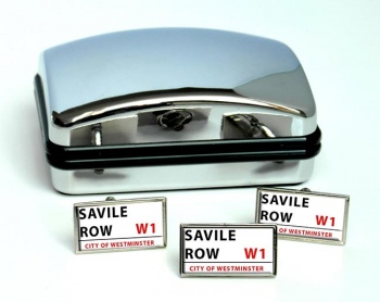 Savile Row Rectangle Cufflink and Tie Pin Set