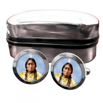 Sitting Bull Round Cufflinks