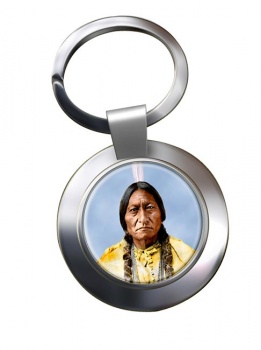 Sitting Bull Chrome Key Ring